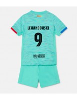 Barcelona Robert Lewandowski #9 Alternativní dres pro děti 2023-24 Krátký Rukáv (+ trenýrky)